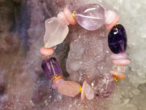 Rose Quartz X Amethyst X Opal Bracelet