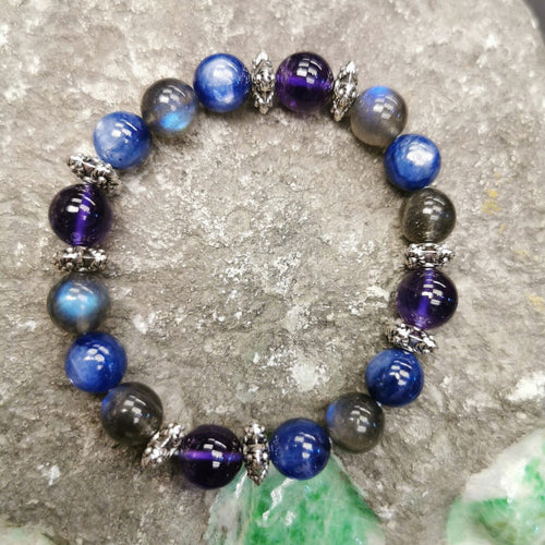 Labradorite X Kyanite X Amethyst Bracelet